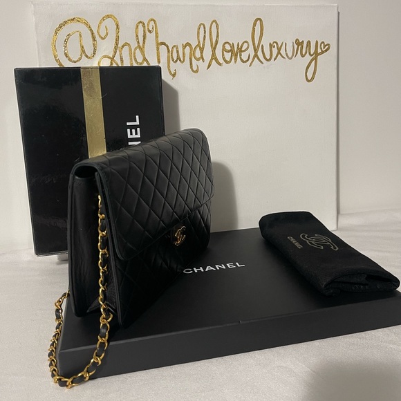 AUTHENTIC CHANEL QUILTED LAMBSKIN CC FLAP BAG - Picture 5 of 8